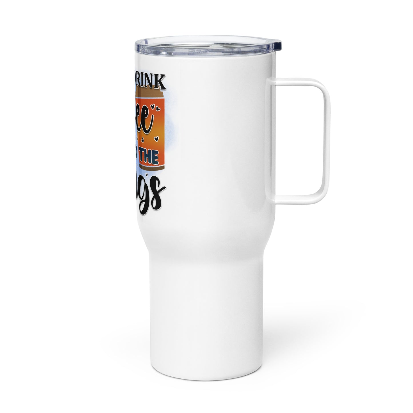 Stainless Steel Insulated Tumbler With Handle and Straws Lid - 25 oz