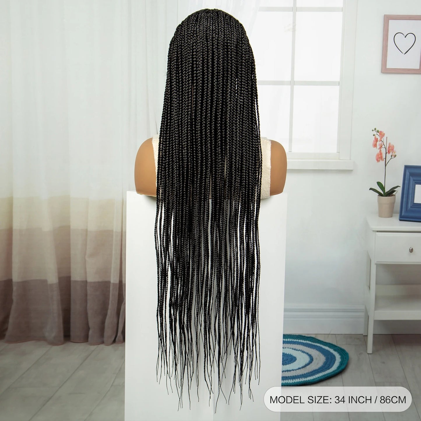 Braided Conrow Wig Lace Front Synthetic Wig With Baby Hair - 36 Inch
