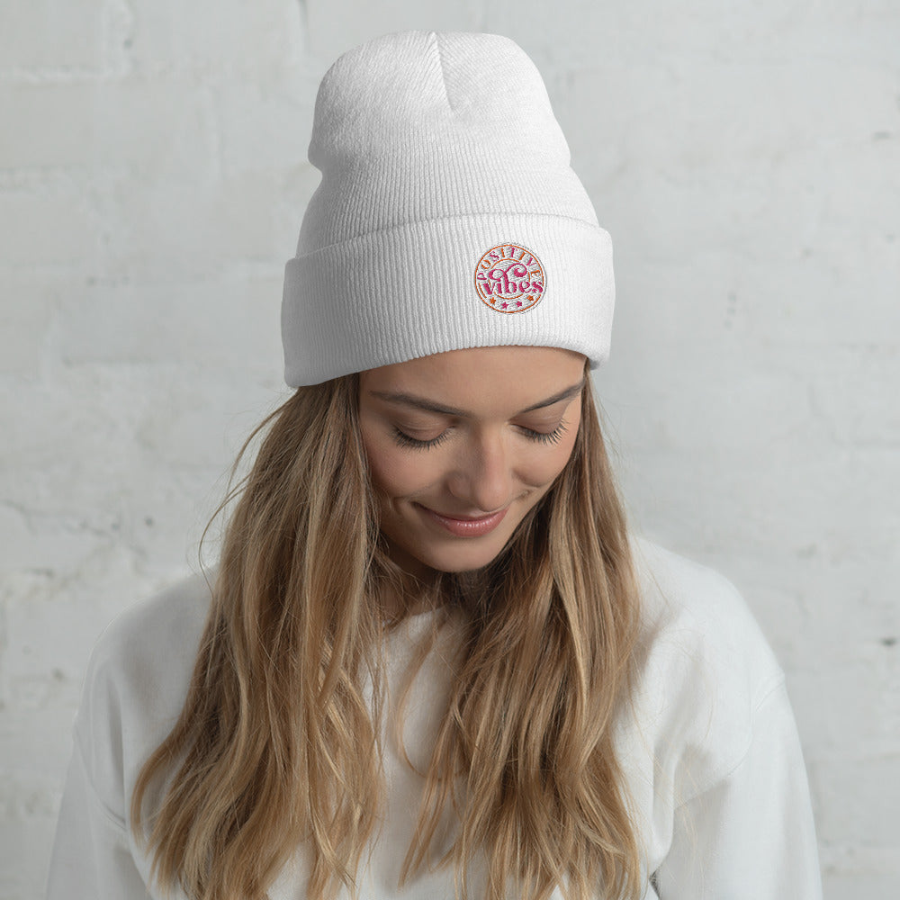 Positive Vibes Beanie for Women