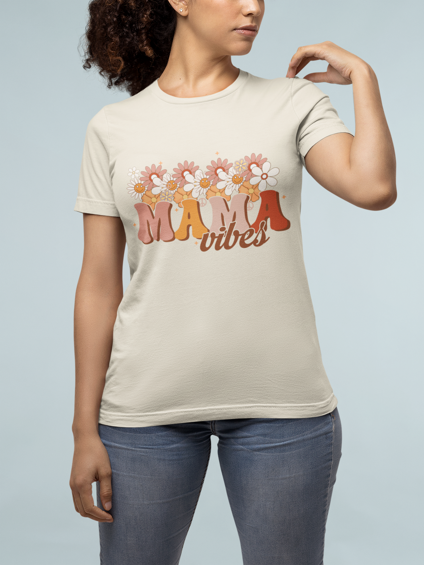 Mama Vibes - Soft Organic Cotton Tshirt for Women