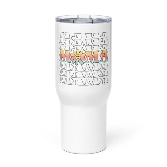 Stainless Steel Insulated Tumbler With Handle and Straws Lid - 25 oz