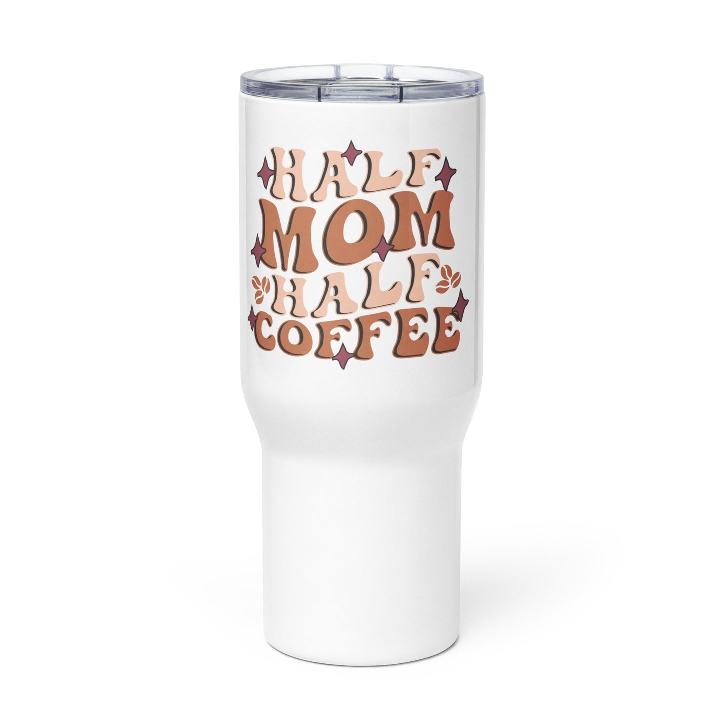 Stainless Steel Insulated Tumbler With Handle and Straws Lid - 25 oz