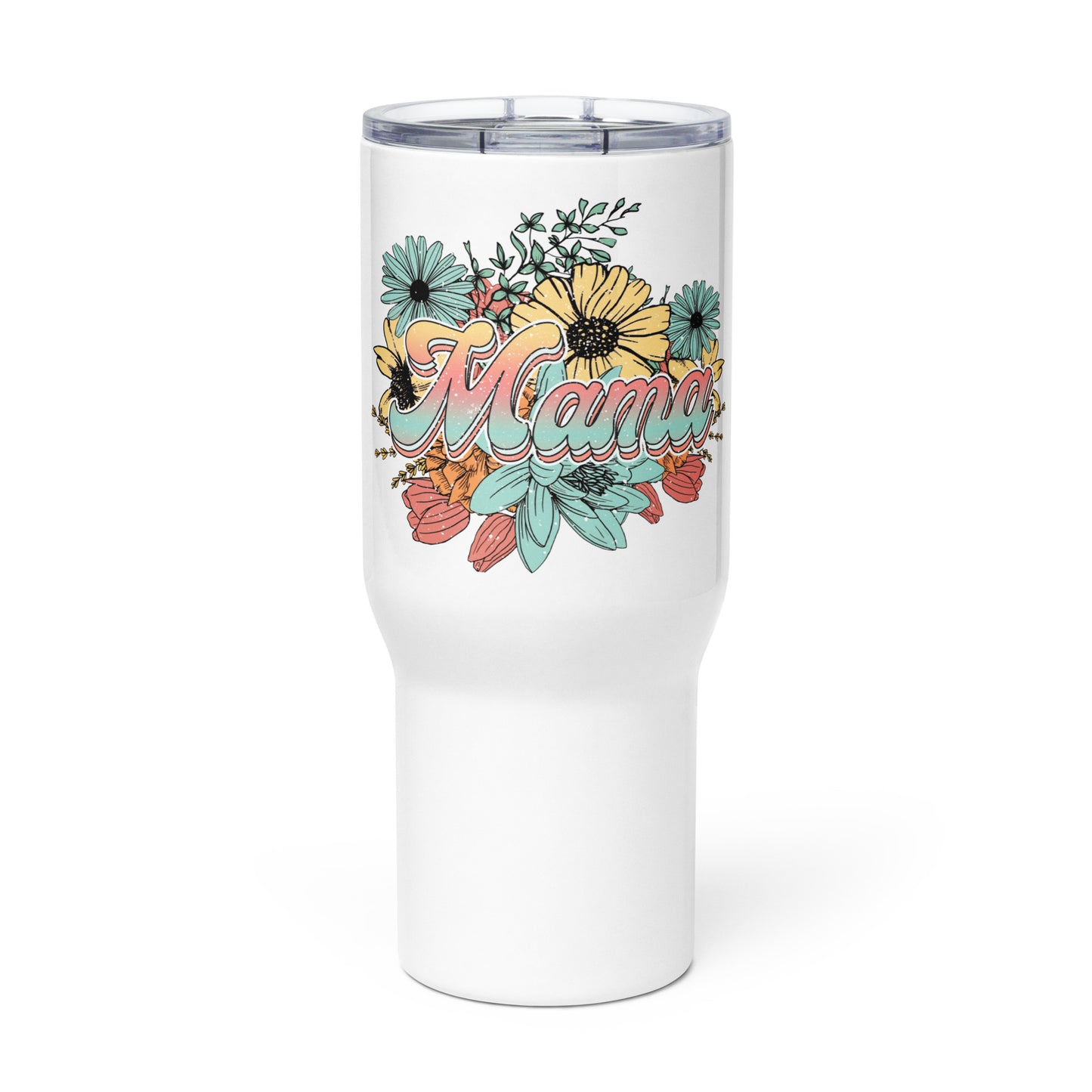 Stainless Steel Insulated Tumbler With Handle and Straws Lid - 25 oz