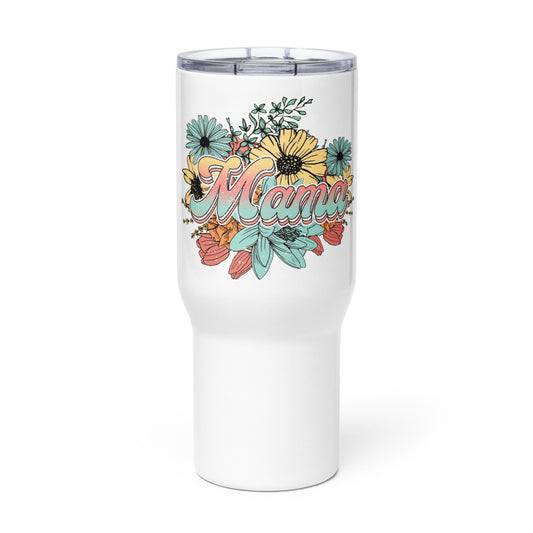 Stainless Steel Insulated Tumbler With Handle and Straws Lid - 25 oz