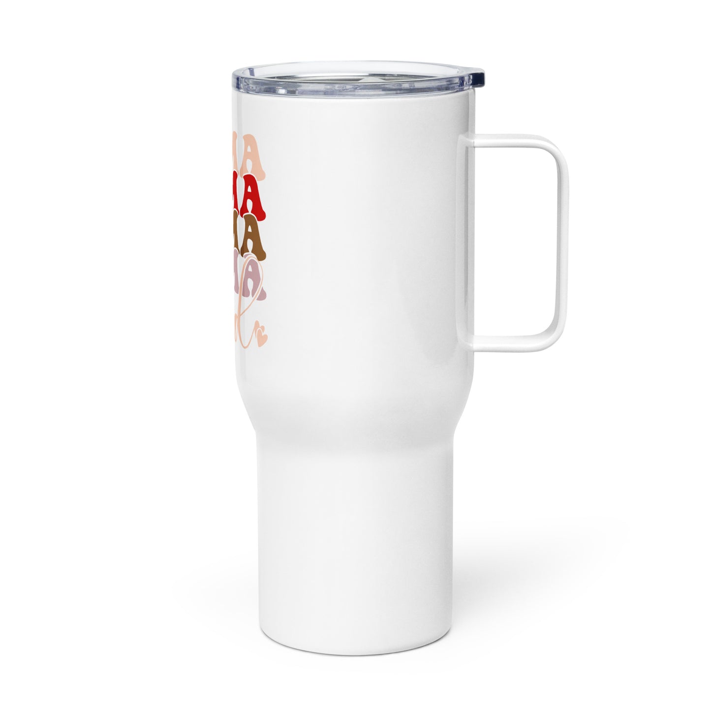 Stainless Steel Insulated Tumbler With Handle and Straws Lid - 25 oz