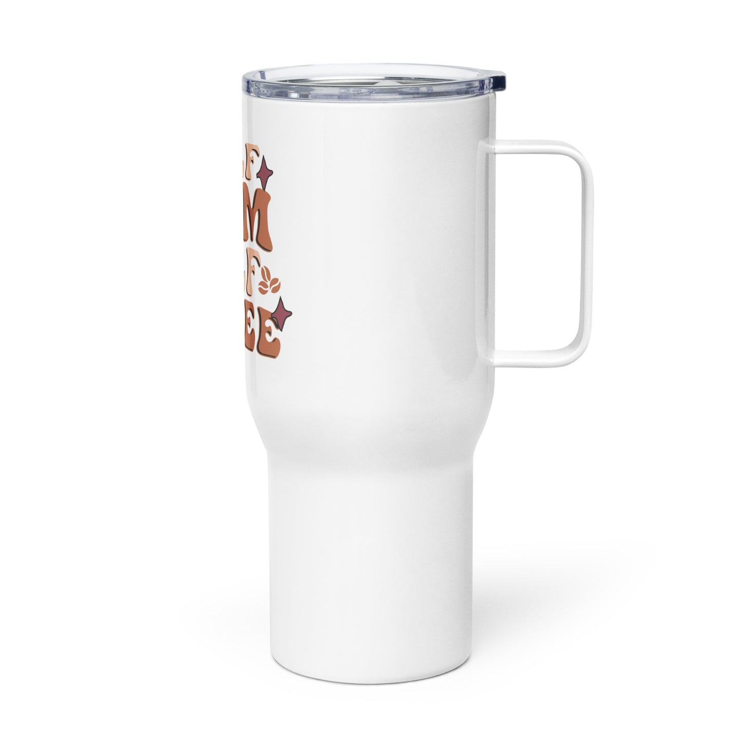 Stainless Steel Insulated Tumbler With Handle and Straws Lid - 25 oz