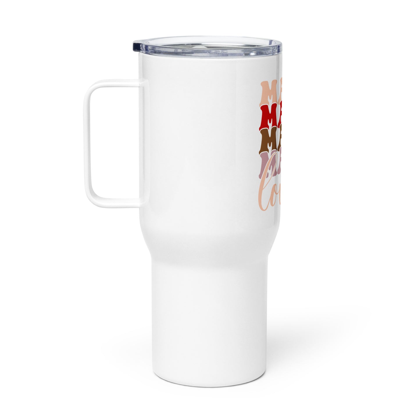 Stainless Steel Insulated Tumbler With Handle and Straws Lid - 25 oz